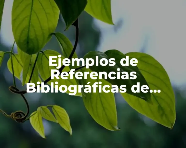 Ejemplos de Referencias Bibliográficas de Revistas Científicas