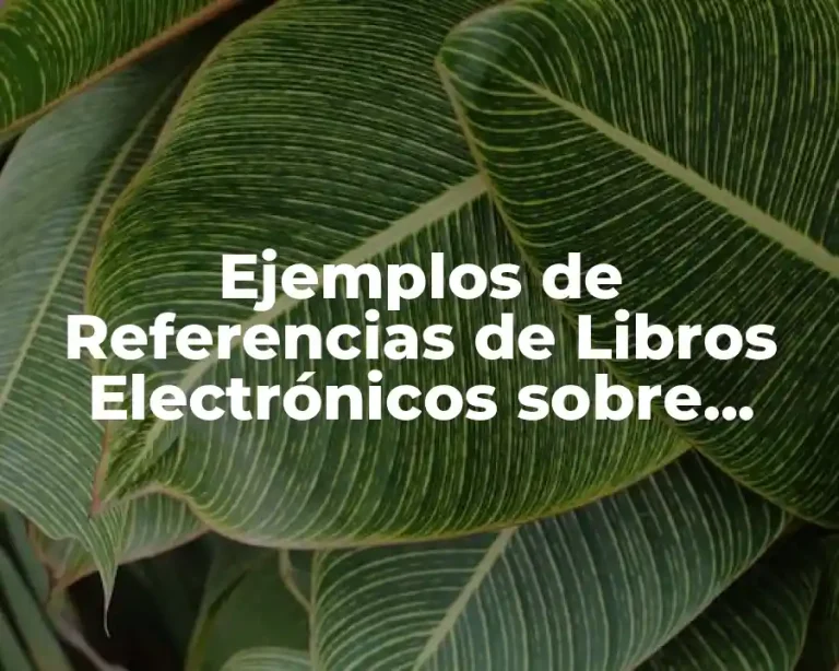 Ejemplos de Referencias de Libros Electrónicos sobre Redacción APA