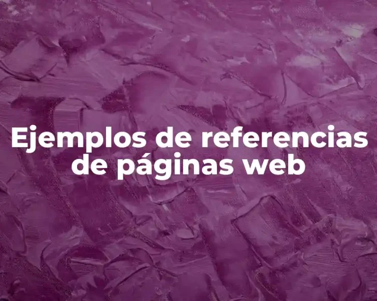 Ejemplos de referencias de páginas web