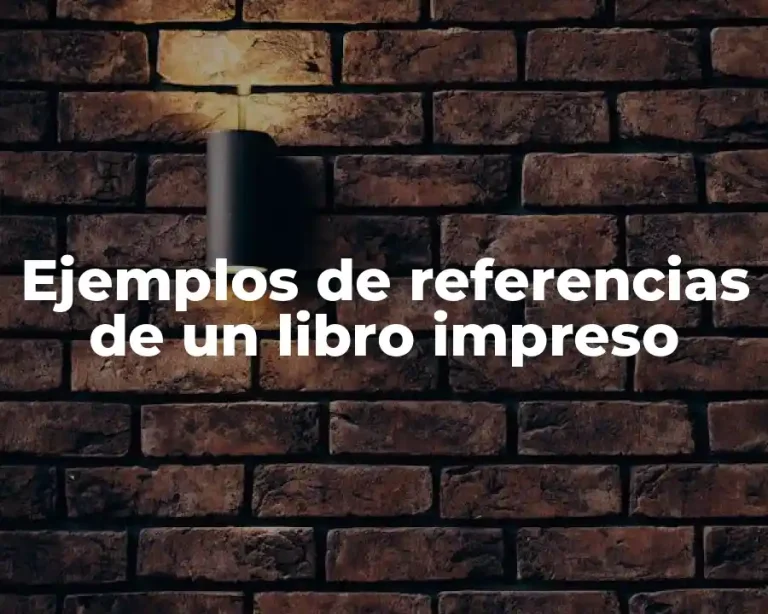 Ejemplos de referencias de un libro impreso