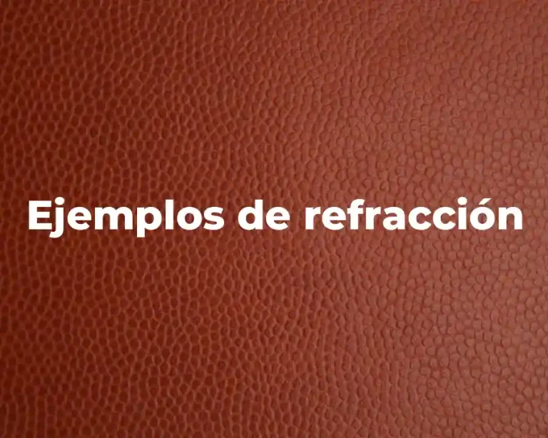 Ejemplos de refracción