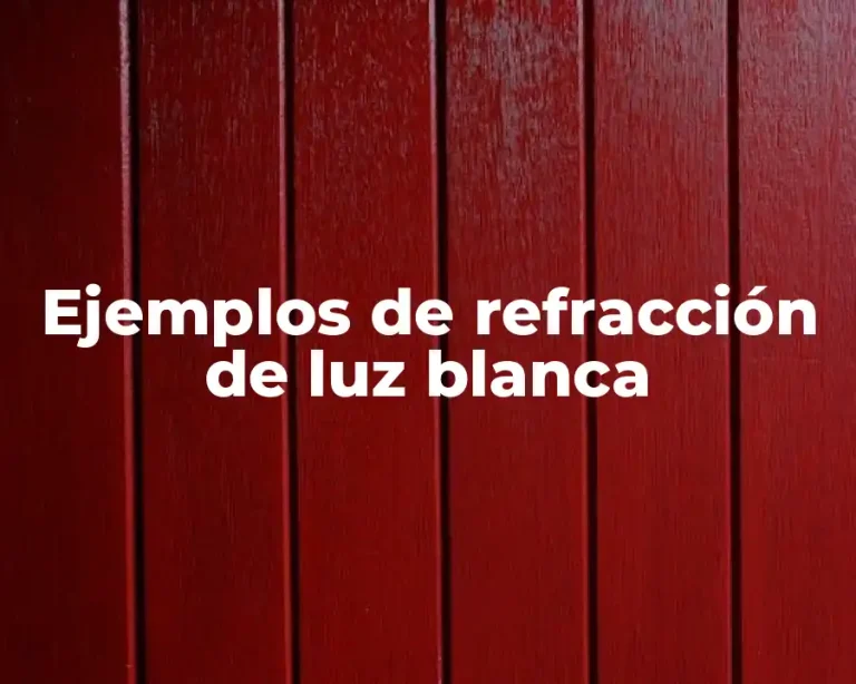 Ejemplos de refracción de luz blanca
