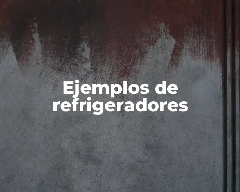 Ejemplos de refrigeradores