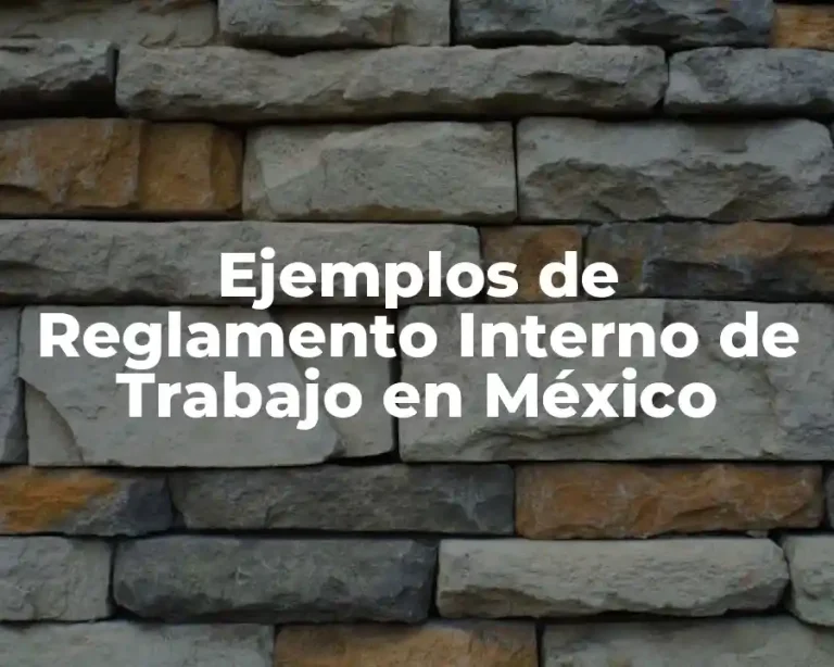 Ejemplos de Reglamento Interno de Trabajo en México
