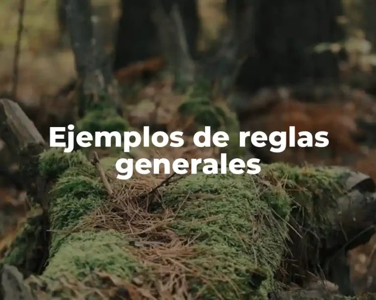 Ejemplos de reglas generales
