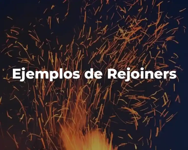 Ejemplos de Rejoiners