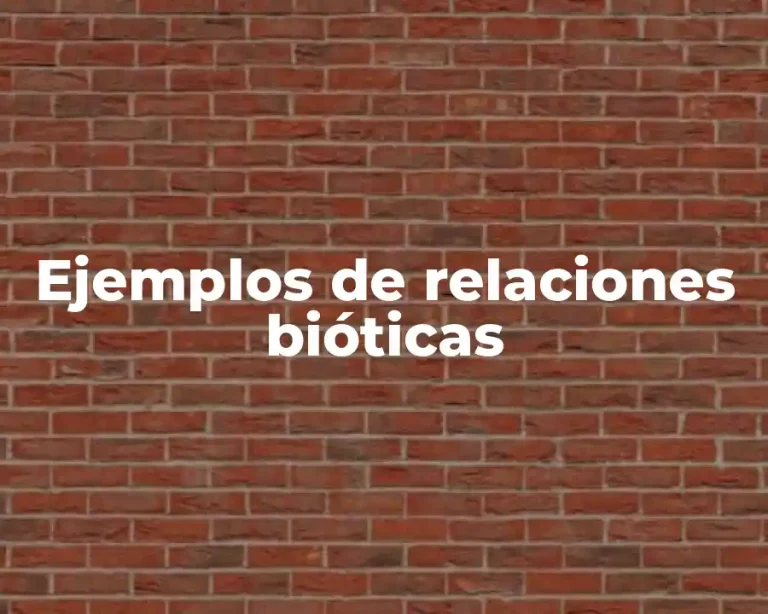 Ejemplos de relaciones bióticas