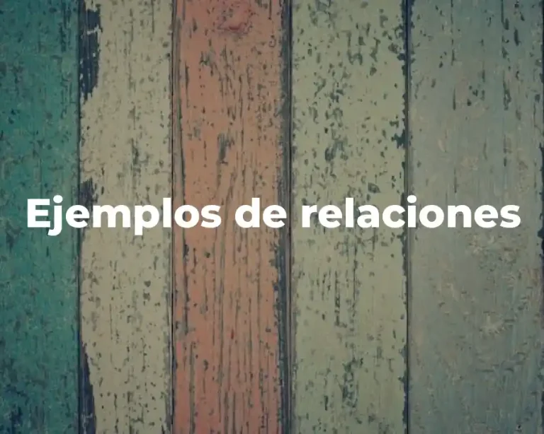 Ejemplos de relaciones