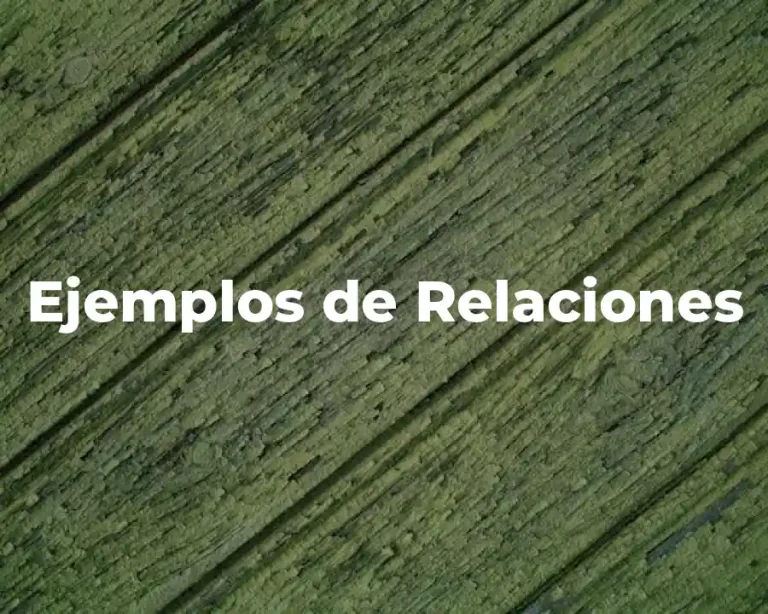 Ejemplos de Relaciones