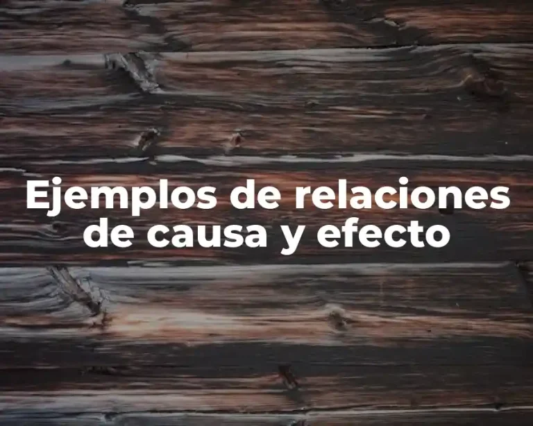 Ejemplos de relaciones de causa y efecto