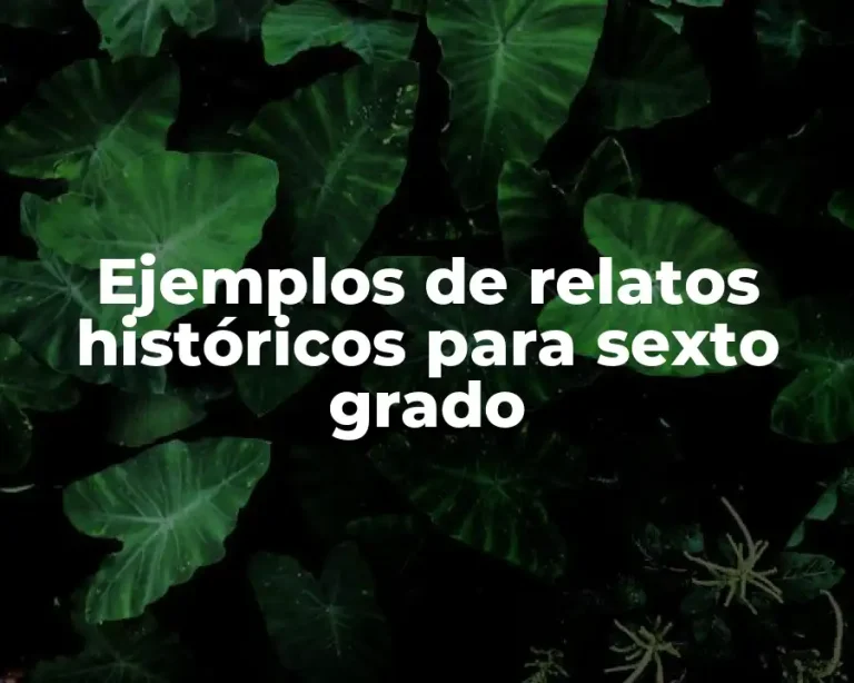 Ejemplos de relatos históricos para sexto grado