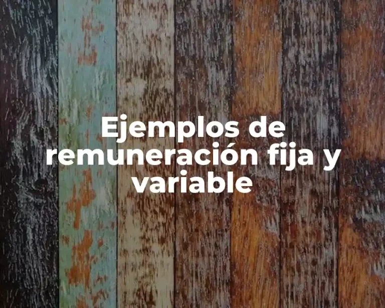Ejemplos de remuneración fija y variable