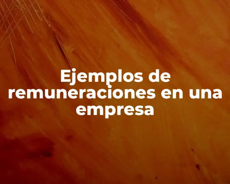 Ejemplos de remuneraciones en una empresa