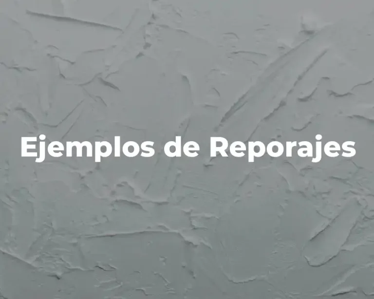 Ejemplos de Reporajes
