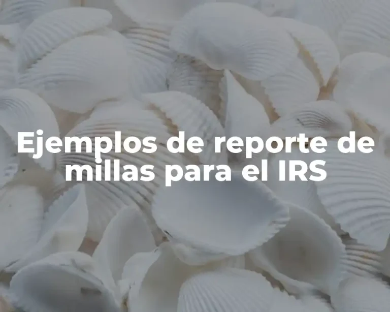 Ejemplos de reporte de millas para el IRS