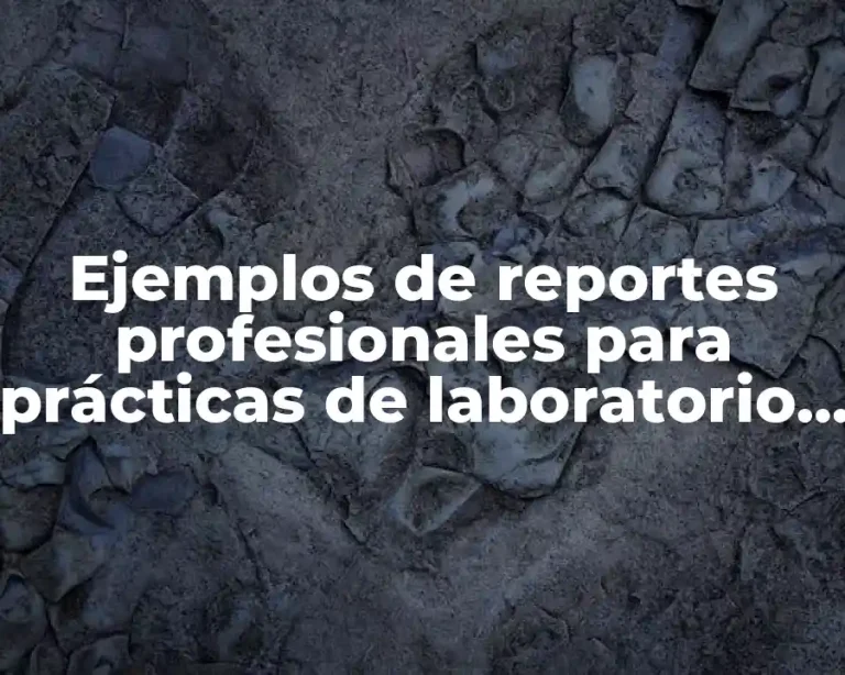 Ejemplos de reportes profesionales para prácticas de laboratorio de