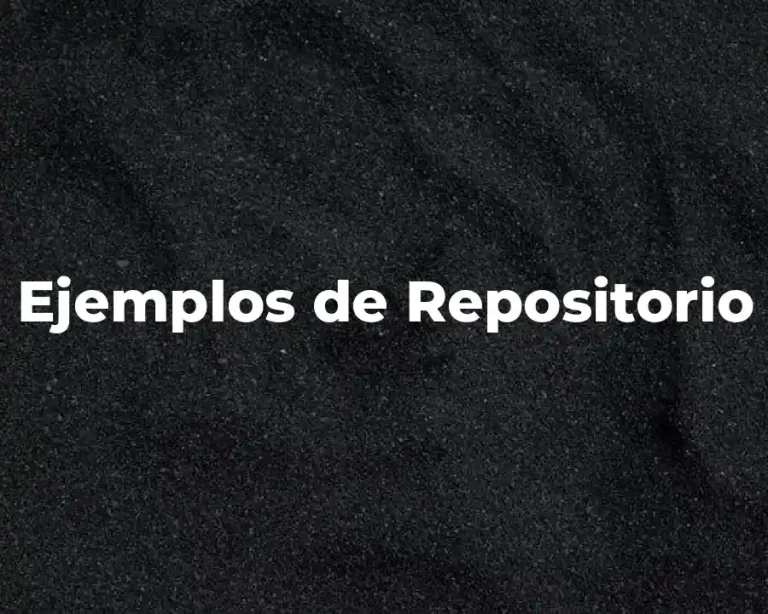 Ejemplos de Repositorio