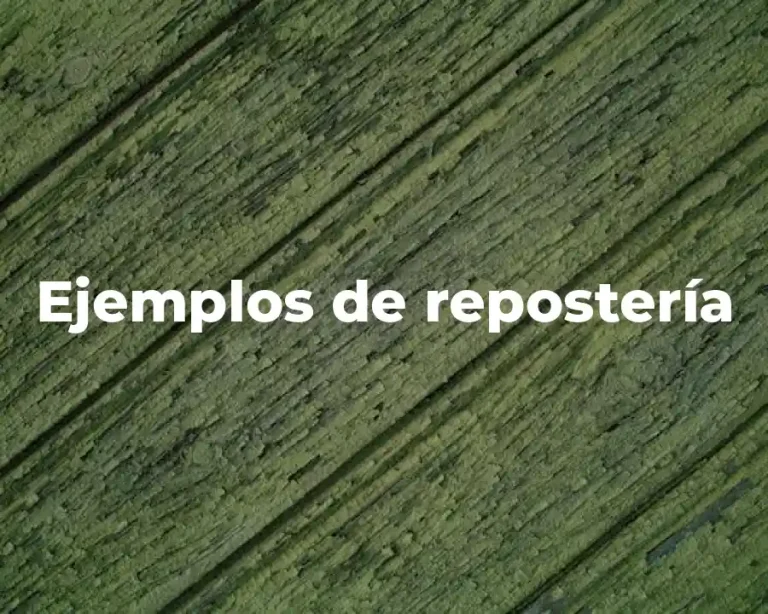 Ejemplos de repostería