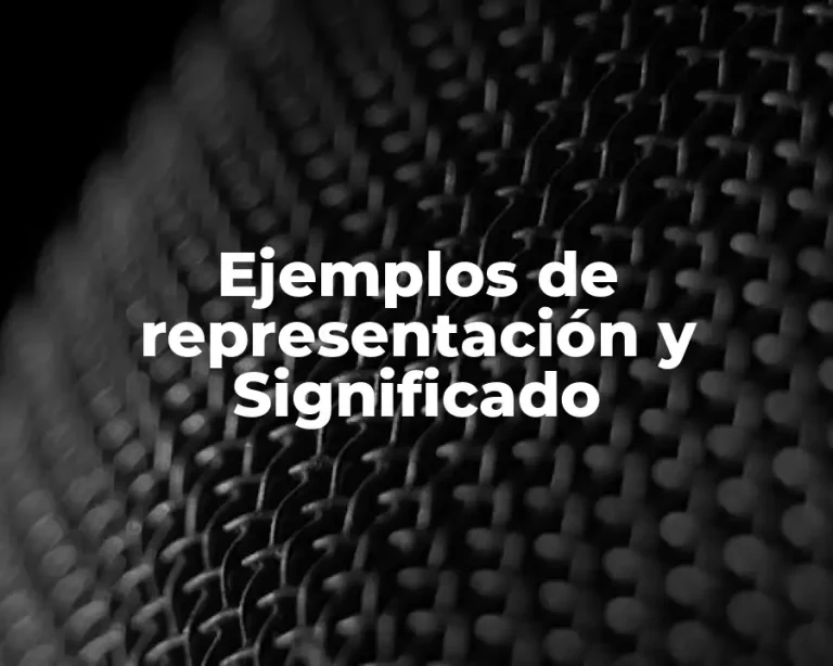 Ejemplos de representación y Significado