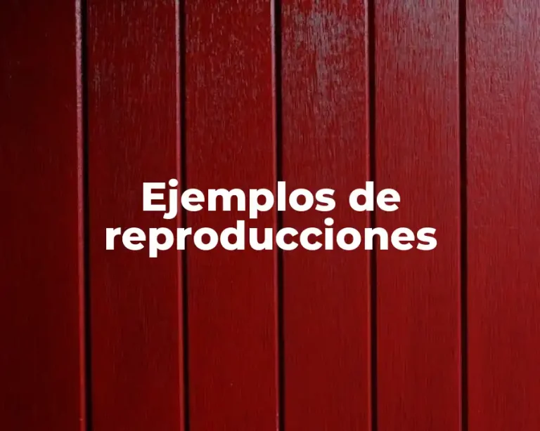 Ejemplos de reproducciones