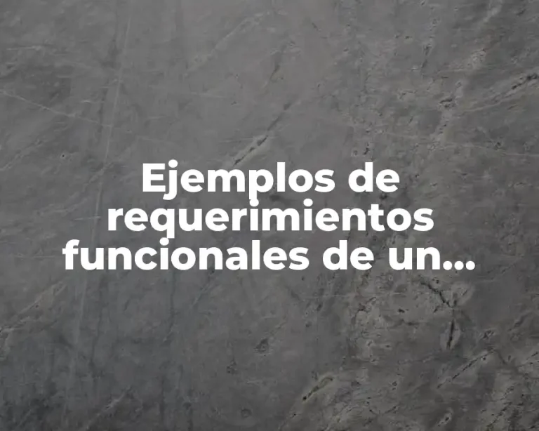 Ejemplos de requerimientos funcionales de un sistema y Significado