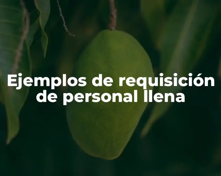 Ejemplos de requisición de personal llena