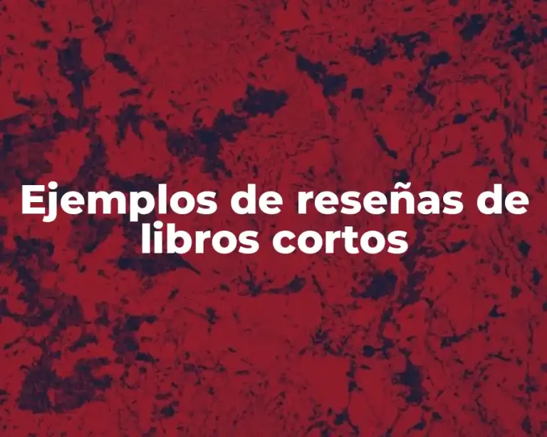 Ejemplos de reseñas de libros cortos