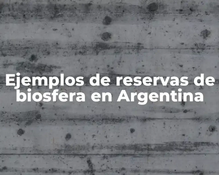 Ejemplos de reservas de biosfera en Argentina