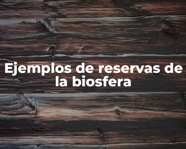 Ejemplos de reservas de la biosfera