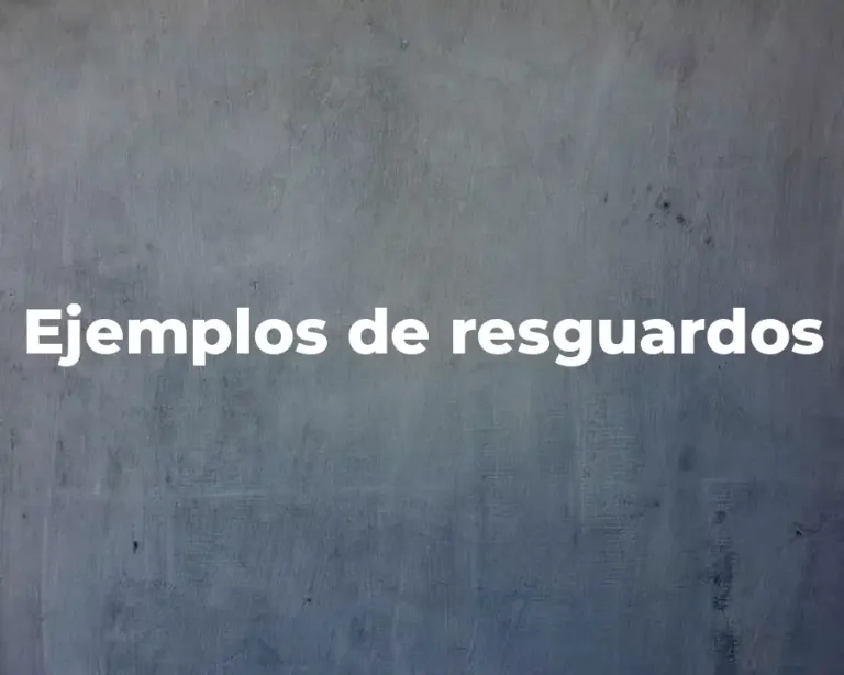 Ejemplos de resguardos