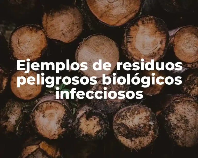 Ejemplos de residuos peligrosos biológicos infecciosos