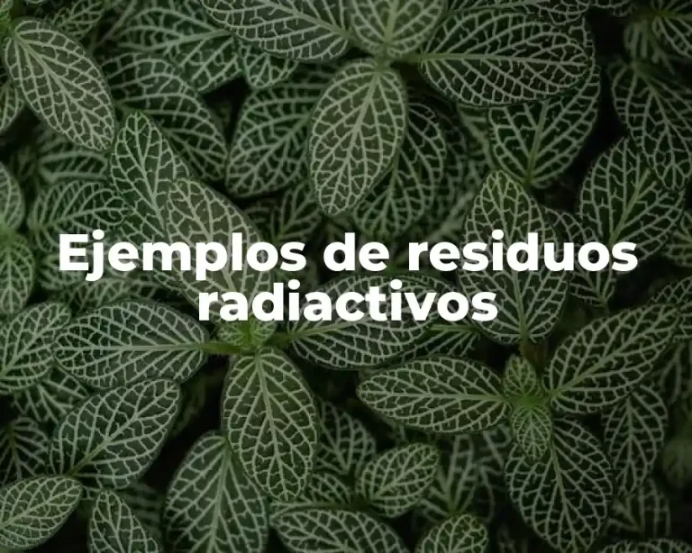 Ejemplos de residuos radiactivos