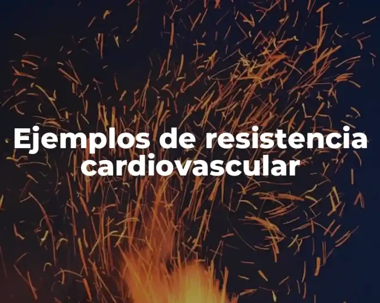 Ejemplos de resistencia cardiovascular