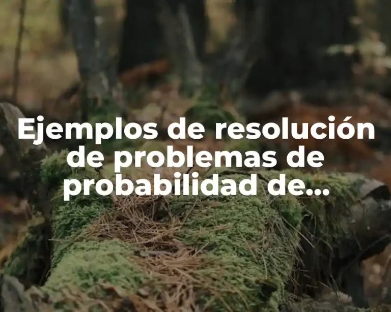 Ejemplos de resolución de problemas de probabilidad de estadística