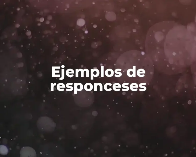 Ejemplos de responceses