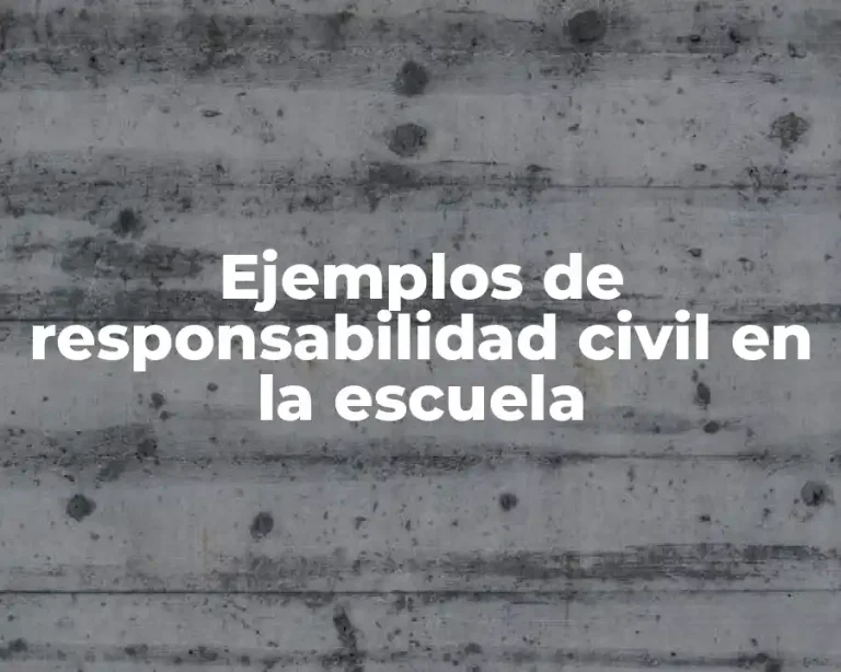 Ejemplos de responsabilidad civil en la escuela