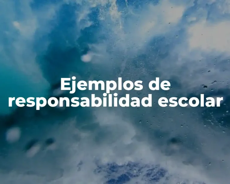 Ejemplos de responsabilidad escolar