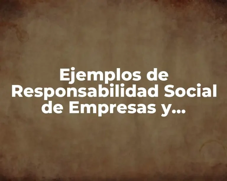 Ejemplos de Responsabilidad Social de Empresas y Significado