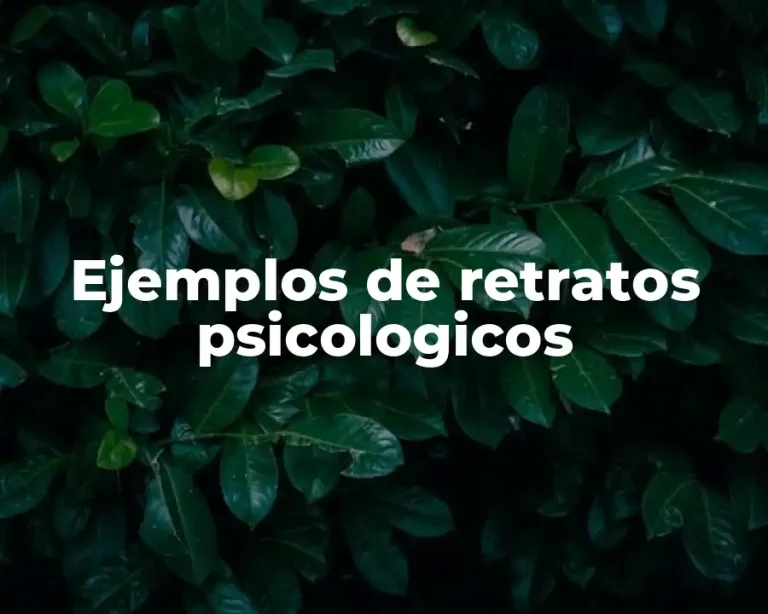 Ejemplos de retratos psicologicos