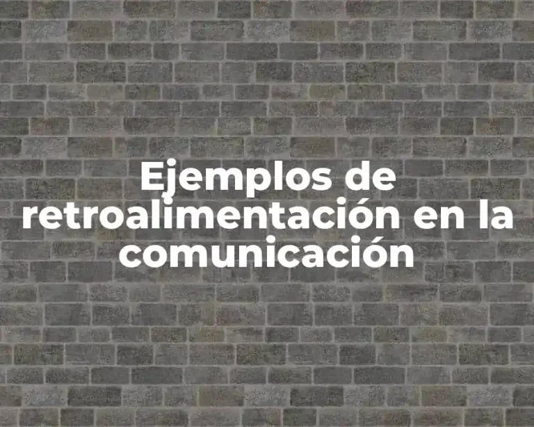 Ejemplos de retroalimentación en la comunicación