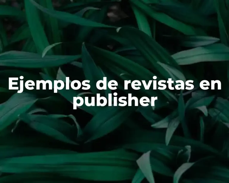 Ejemplos de revistas en publisher