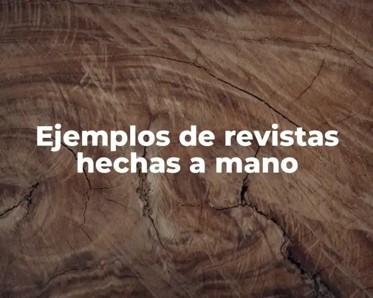 Ejemplos de revistas hechas a mano