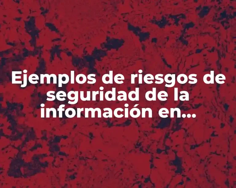 Ejemplos de riesgos de seguridad de la información en servicios y Significado