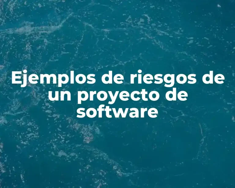 Ejemplos de riesgos de un proyecto de software