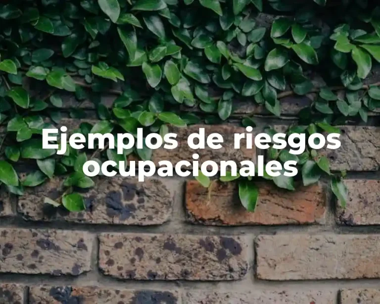 Ejemplos de riesgos ocupacionales