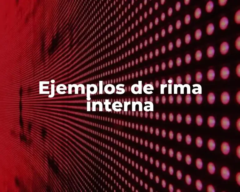 Ejemplos de rima interna