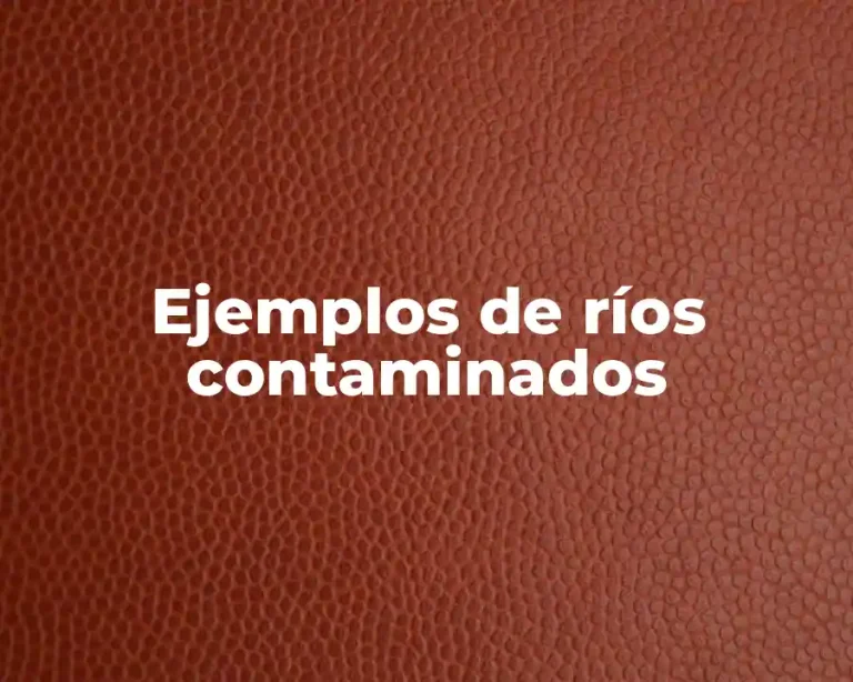 Ejemplos de ríos contaminados