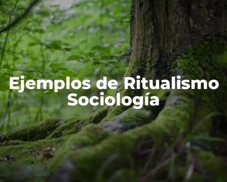 Ejemplos de Ritualismo Sociología