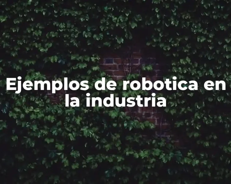 Ejemplos de robotica en la industria