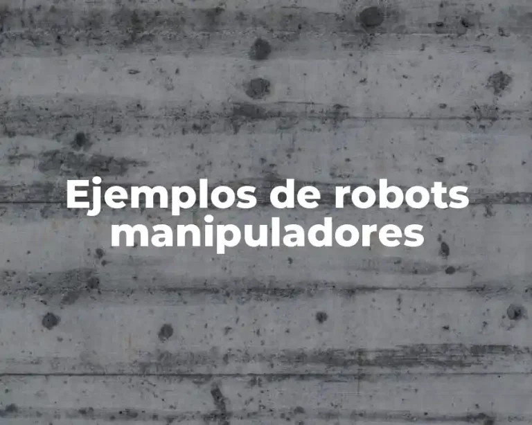 Ejemplos de robots manipuladores